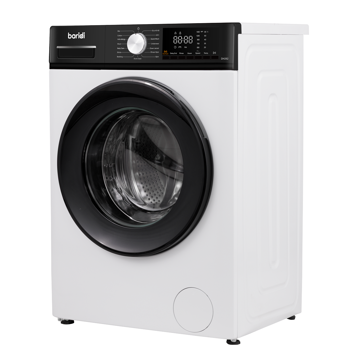 Baridi DH262 8kg Washing Machine, Front Loading, 1400rpm Energy Rating A - White - additional view 2