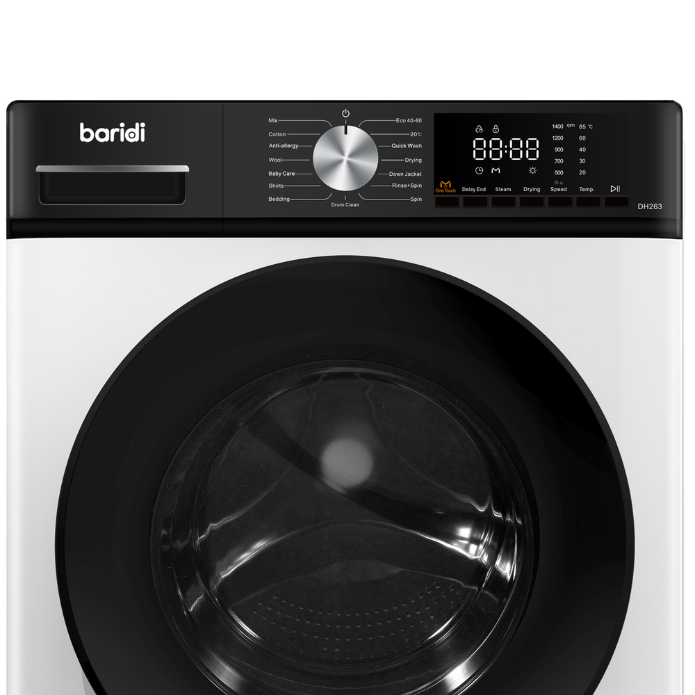 Baridi DH263 8/5kg Washer Dryer, Front Loading, 1400rpm Energy Rating A - White - additional view 7