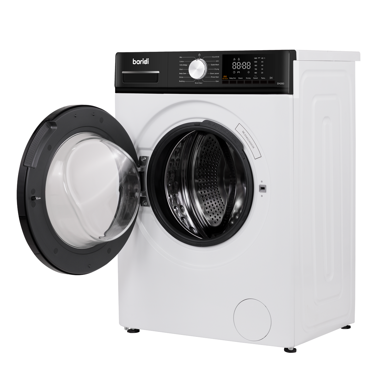Baridi DH263 8/5kg Washer Dryer, Front Loading, 1400rpm Energy Rating A - White - additional view 4
