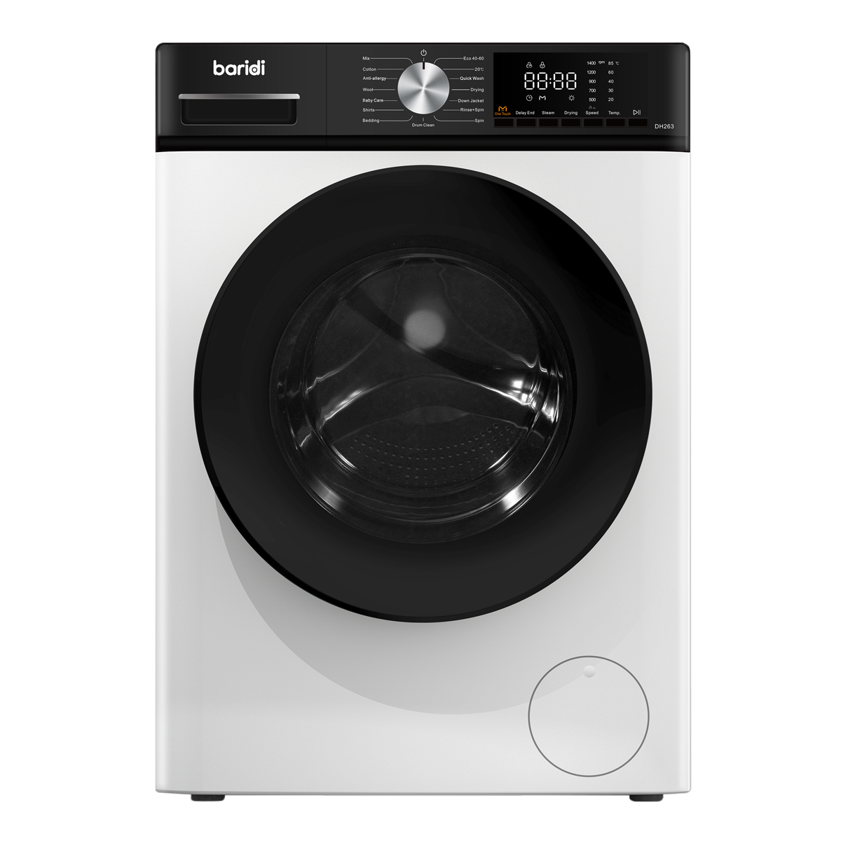 Baridi DH263 8/5kg Washer Dryer, Front Loading, 1400rpm Energy Rating A - White - additional view 3