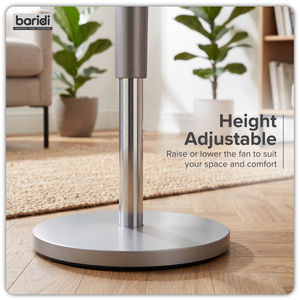 Baridi DH264 12" Pedestal Fan with Remote Control, Back Light & 12hr Timer - Grey - additional view 20
