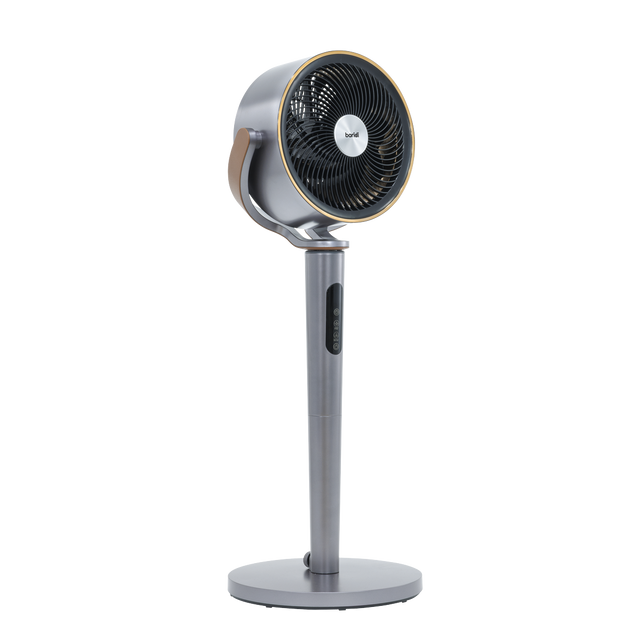 Baridi DH264 12" Pedestal Fan with Remote Control, Back Light & 12hr Timer - Grey