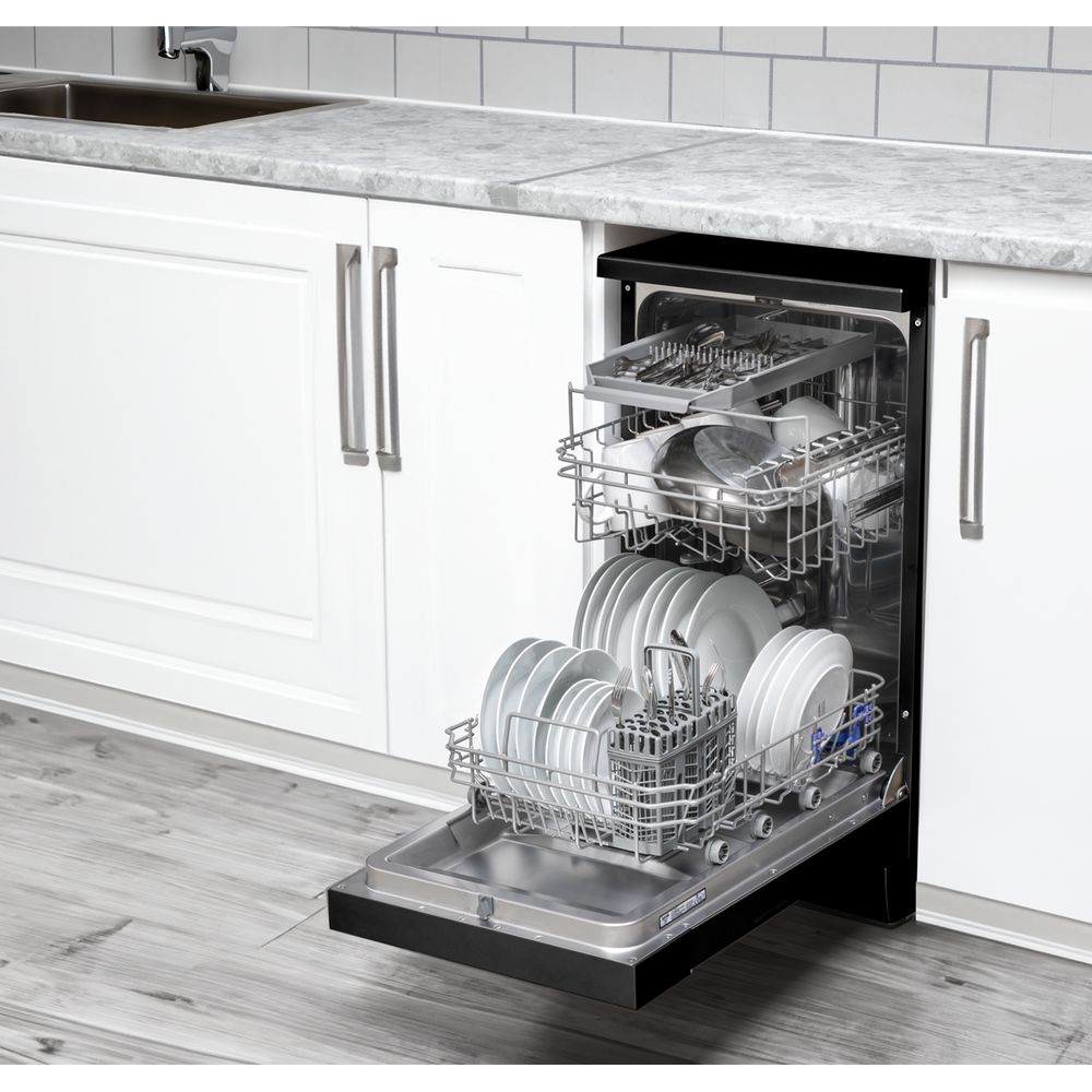 Baridi DH267 Slimline Freestanding Dishwasher 45cm Wide 10 Place Settings - Black - additional view 10