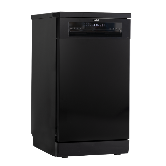 Baridi DH267 Slimline Freestanding Dishwasher 45cm Wide 10 Place Settings - Black