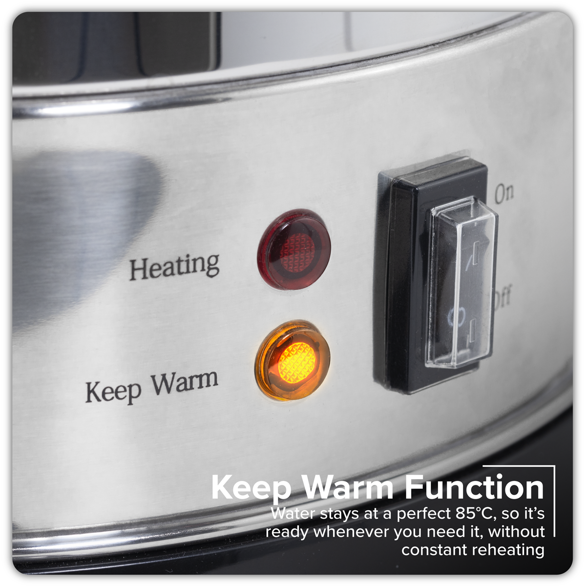 Baridi DH269 Hot Water Boiler/Tea Urn 10L Capacity, Stainless Steel - additional view 6