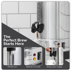 Baridi DH269 Hot Water Boiler/Tea Urn 10L Capacity, Stainless Steel - additional view 9