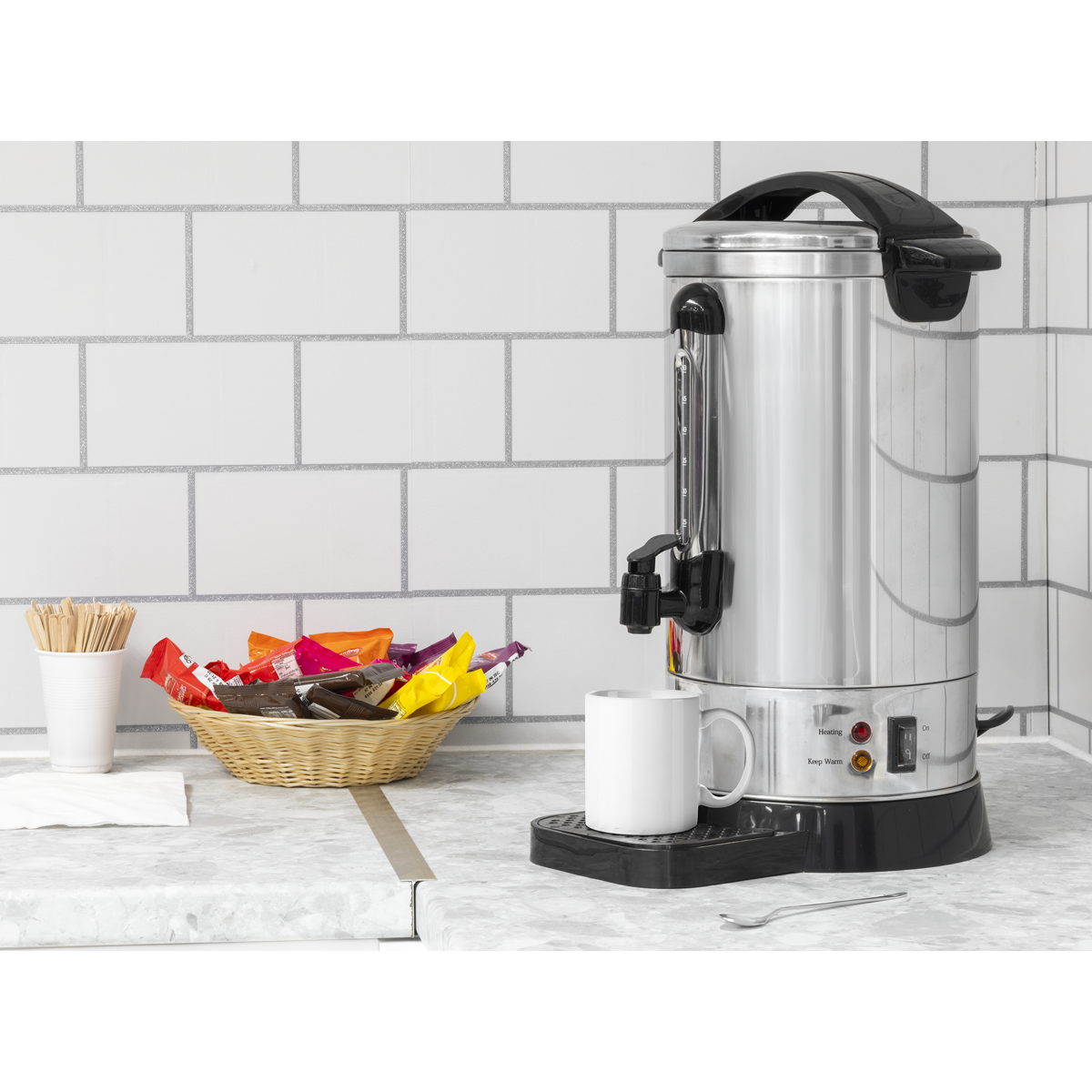 Baridi DH269 Hot Water Boiler/Tea Urn 10L Capacity, Stainless Steel - additional view 14