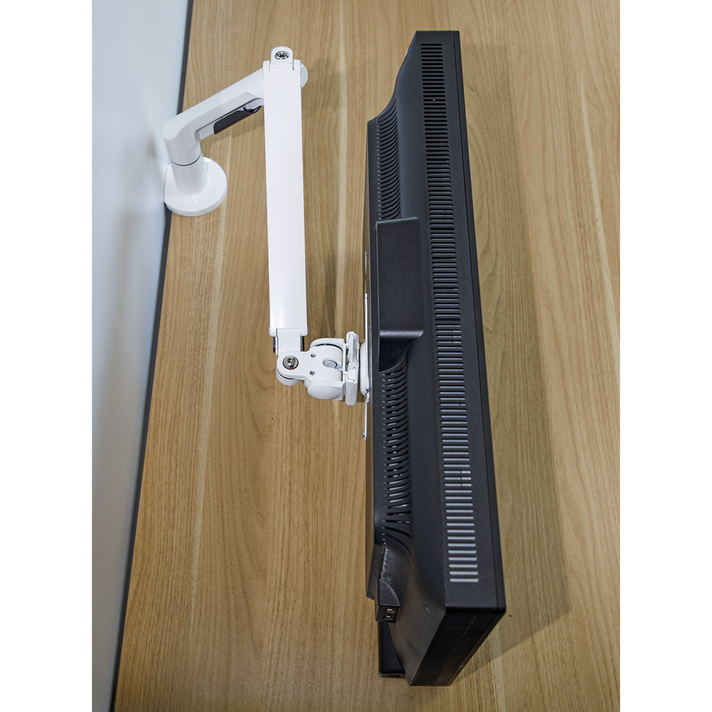 Dellonda DH26 Adjustable Single Monitor Arm with 360° Rotation - White - additional view 5