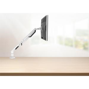 Dellonda DH26 Adjustable Single Monitor Arm with 360° Rotation - White - additional view 7