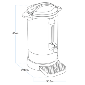 Baridi DH270 Hot Water Boiler, Tea Urn, 20L Capacity, Stainless Steel - additional view 19