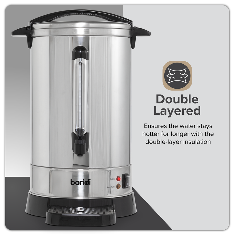 Baridi DH270 Hot Water Boiler, Tea Urn, 20L Capacity, Stainless Steel - additional view 14