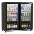 Baridi DH272 Back Bar Drinks Fridge/Cooler with Double Hinged Door & Security Lock 190L - Black