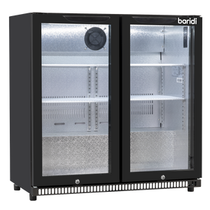 Baridi DH272 Back Bar Drinks Fridge/Cooler with Double Hinged Door & Security Lock 190L - Black - additional view 18