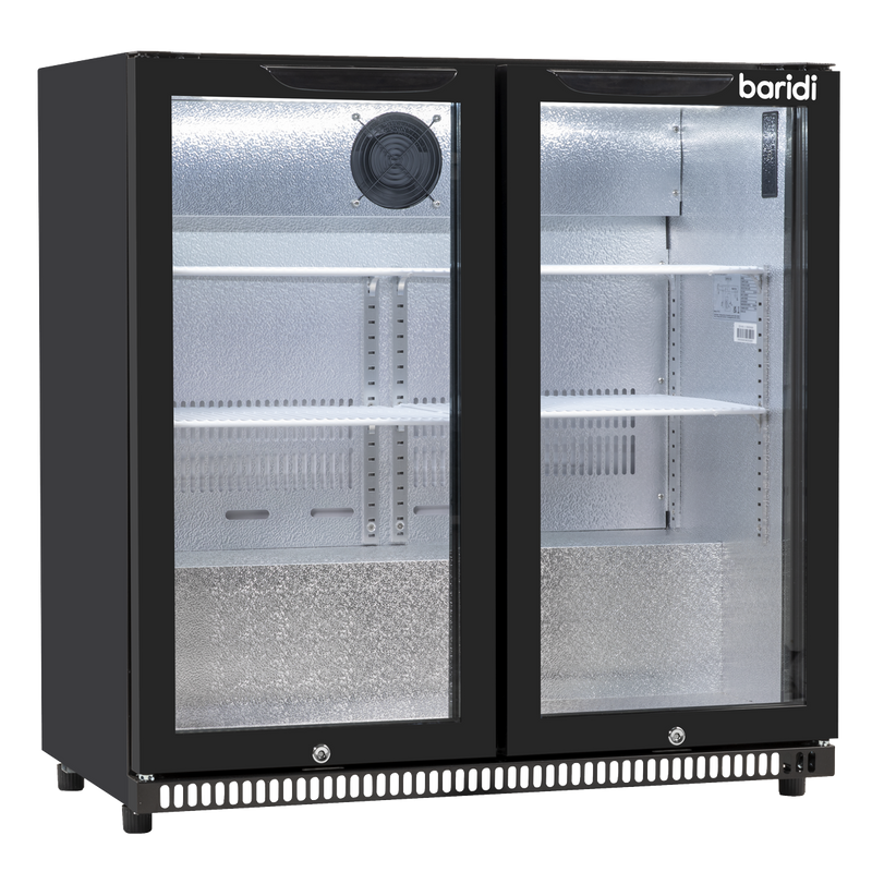 Baridi DH272 Back Bar Drinks Fridge/Cooler with Double Hinged Door & Security Lock 190L - Black - additional view 18