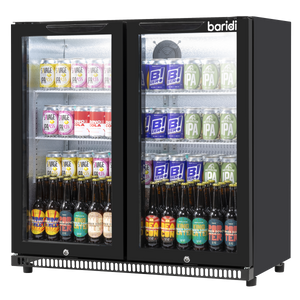 Baridi DH272 Back Bar Drinks Fridge/Cooler with Double Hinged Door & Security Lock 190L - Black - additional view 20