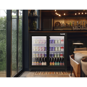 Baridi DH273 Back Bar Drinks Fridge/Cooler with Double Sliding Door & Security Lock 190L - Black - additional view 7