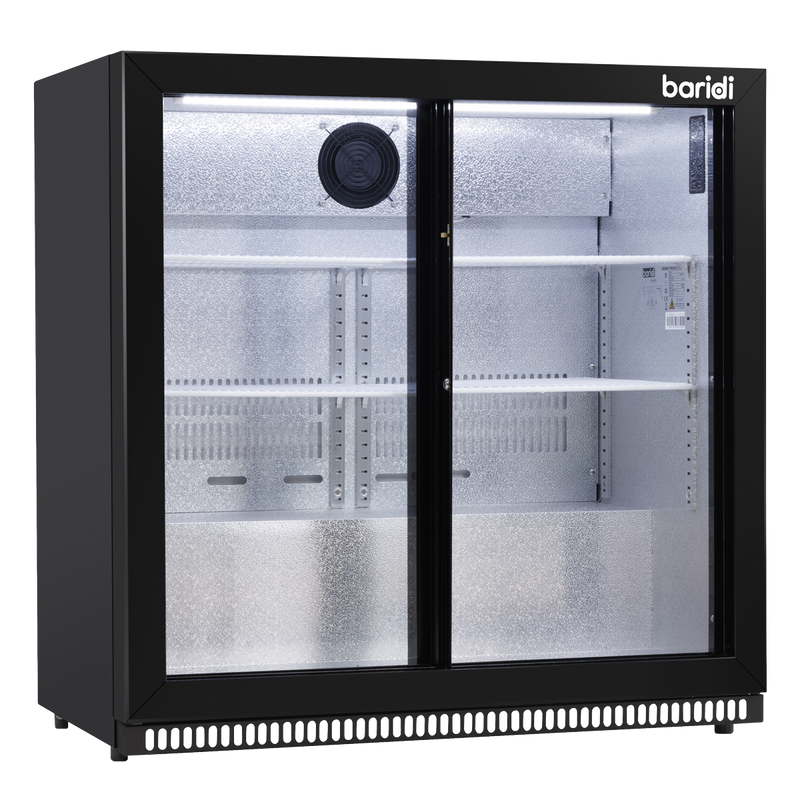 Baridi DH273 Back Bar Drinks Fridge/Cooler with Double Sliding Door & Security Lock 190L - Black - additional view 6