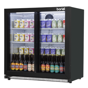 Baridi DH273 Back Bar Drinks Fridge/Cooler with Double Sliding Door & Security Lock 190L - Black - additional view 2
