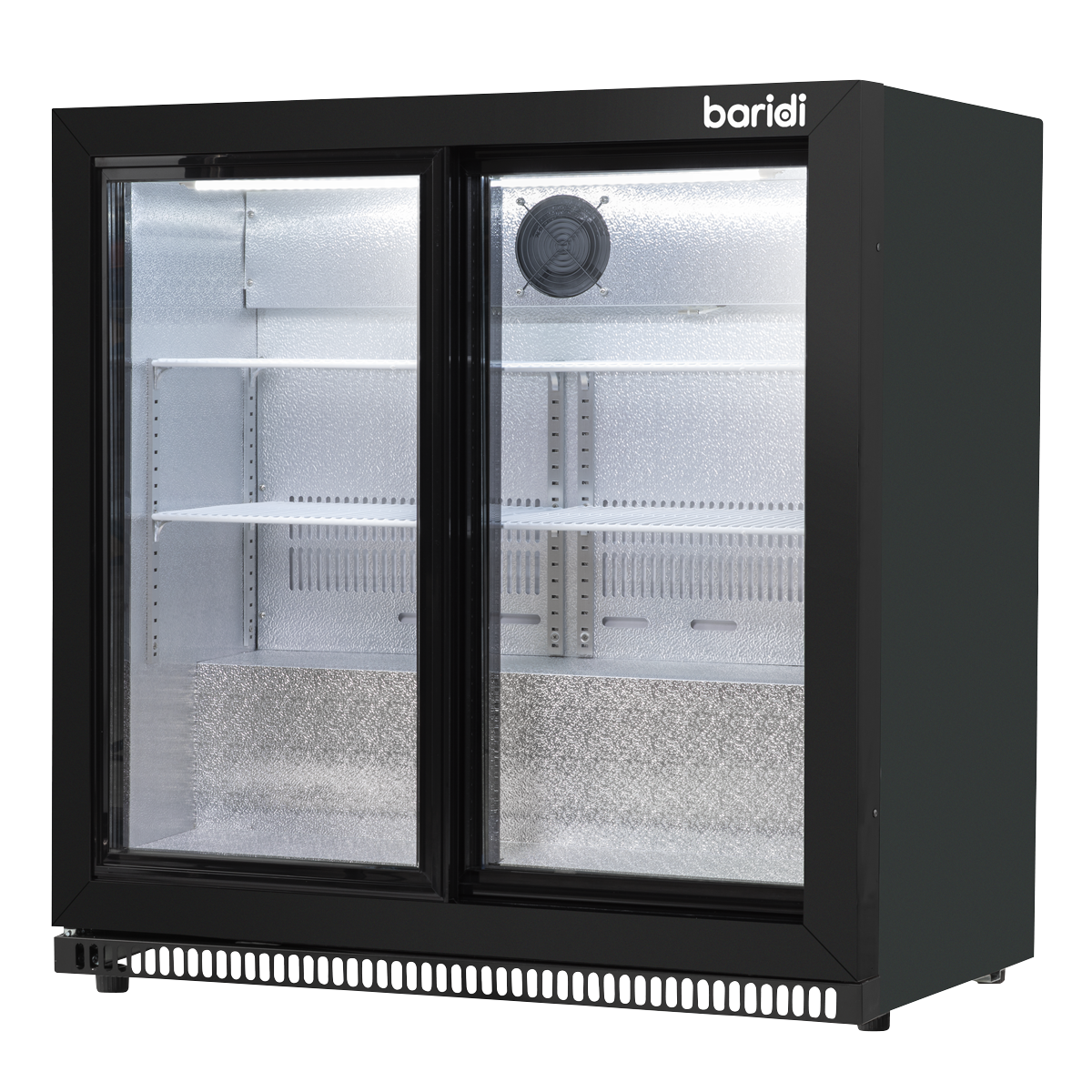 Baridi DH273 Back Bar Drinks Fridge/Cooler with Double Sliding Door & Security Lock 190L - Black - additional view 3