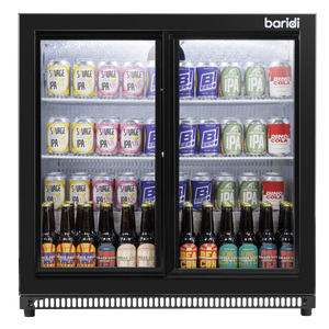 Baridi DH273 Back Bar Drinks Fridge/Cooler with Double Sliding Door & Security Lock 190L - Black - additional view 4
