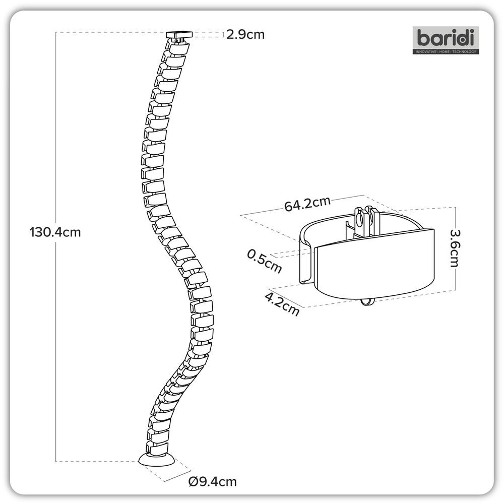 Dellonda DH275 Flexible Cable Management System, Magnetic 1.3m - additional view 8