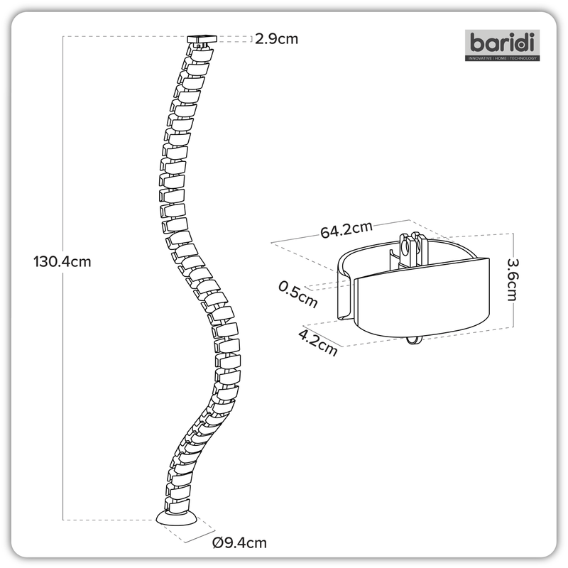 Dellonda DH275 Flexible Cable Management System, Magnetic 1.3m - additional view 8