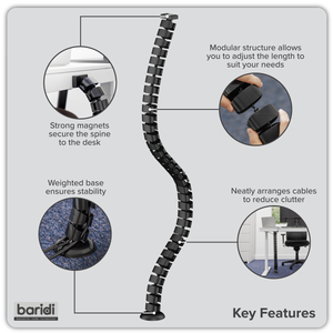 Dellonda DH275 Flexible Cable Management System, Magnetic 1.3m - additional view 9