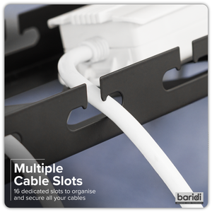 Dellonda DH276 Extendable Cable Management Tray 435/730 x 130 x 190 - Black - additional view 4