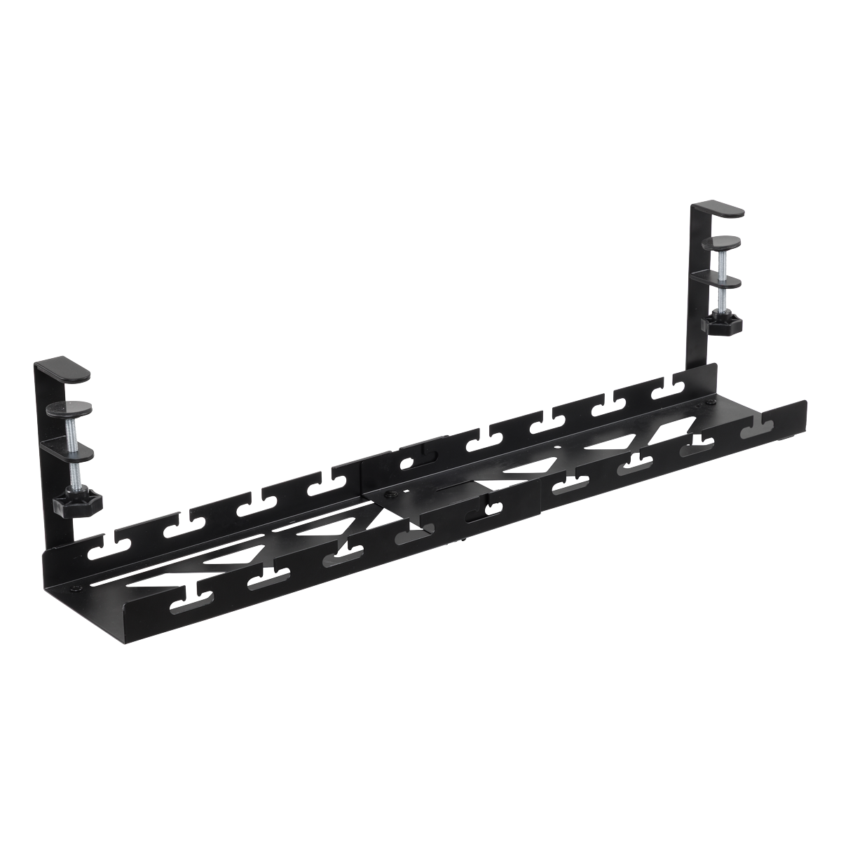Dellonda DH276 Extendable Cable Management Tray 435/730 x 130 x 190 - Black