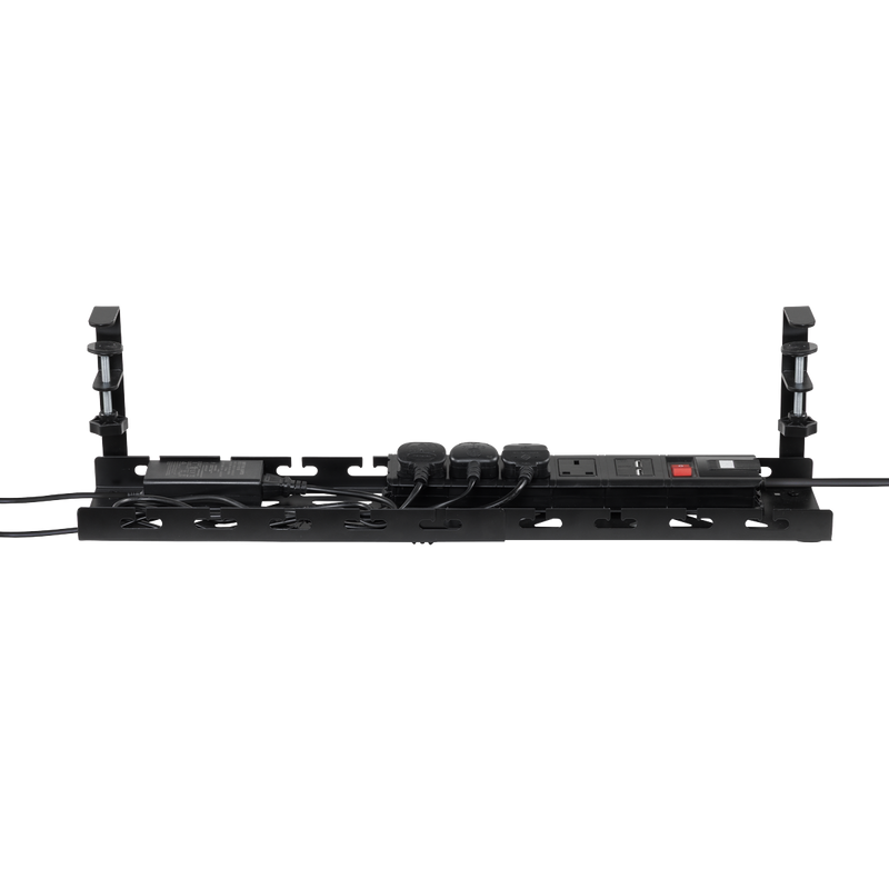 Dellonda DH276 Extendable Cable Management Tray 435/730 x 130 x 190 - Black - additional view 15