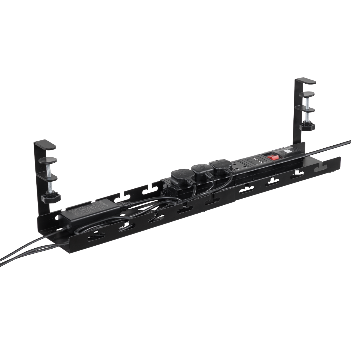 Dellonda DH276 Extendable Cable Management Tray 435/730 x 130 x 190 - Black - additional view 17
