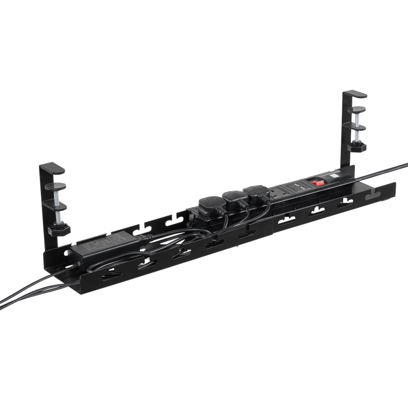 Dellonda DH276 Extendable Cable Management Tray 435/730 x 130 x 190 - Black - additional view 17