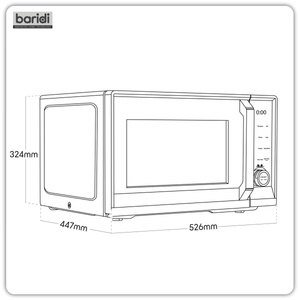 Baridi DH277 7-in-1 Air Fryer Microwave & Grill, 28L Capacity - Black - additional view 20