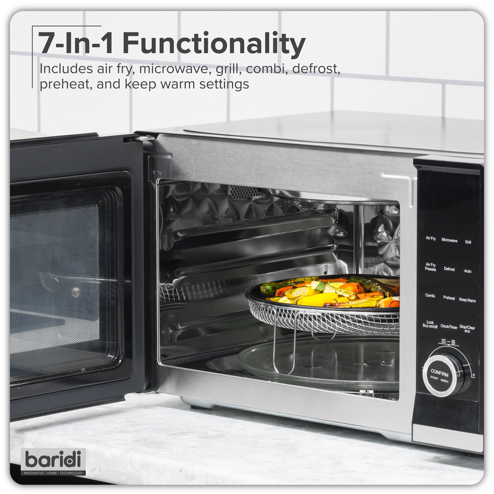 Baridi DH277 7-in-1 Air Fryer Microwave & Grill, 28L Capacity - Black - additional view 18