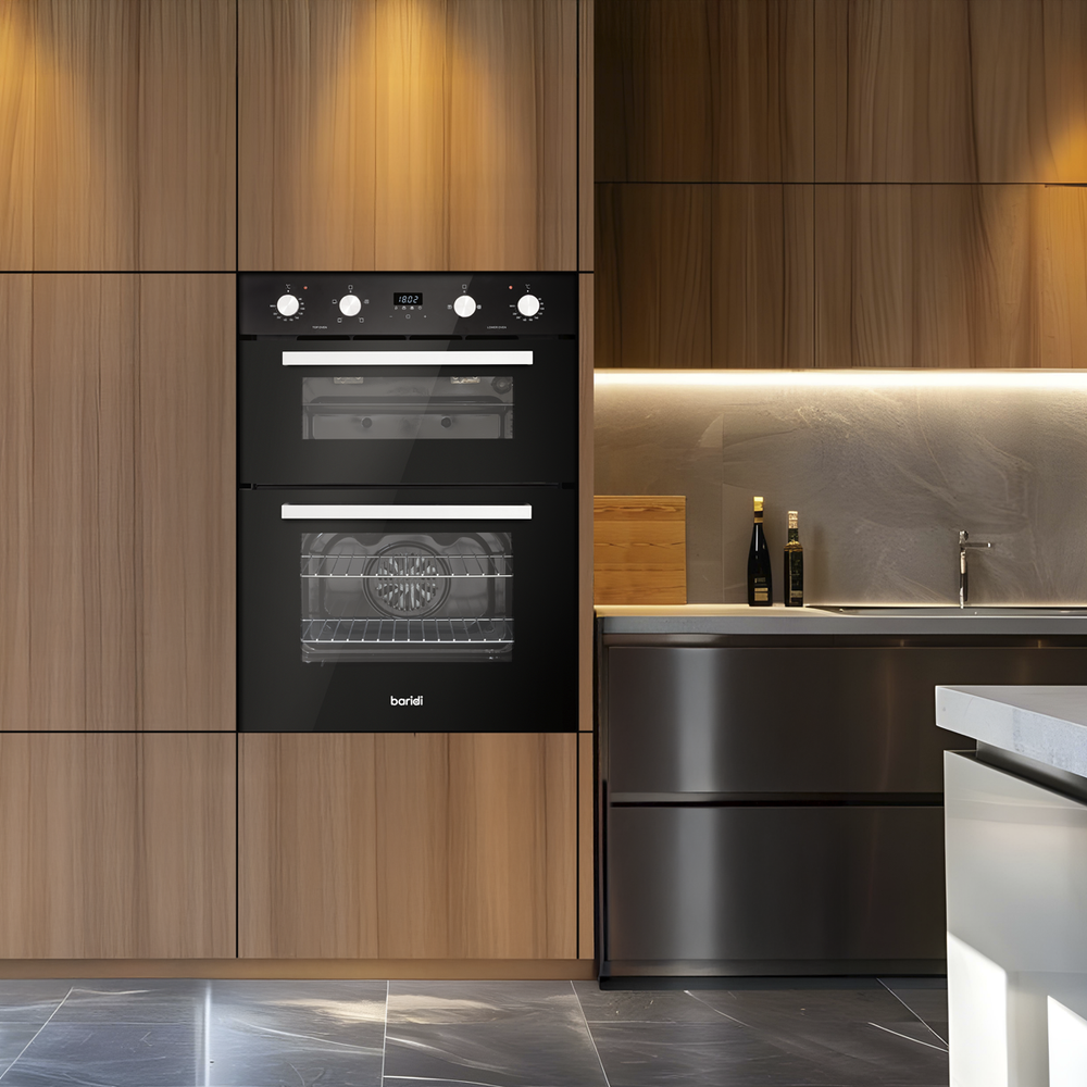 Baridi DH278 72cm Built-Under Double Oven, 74L Capacity, Energy Rating A - Black - additional view 10