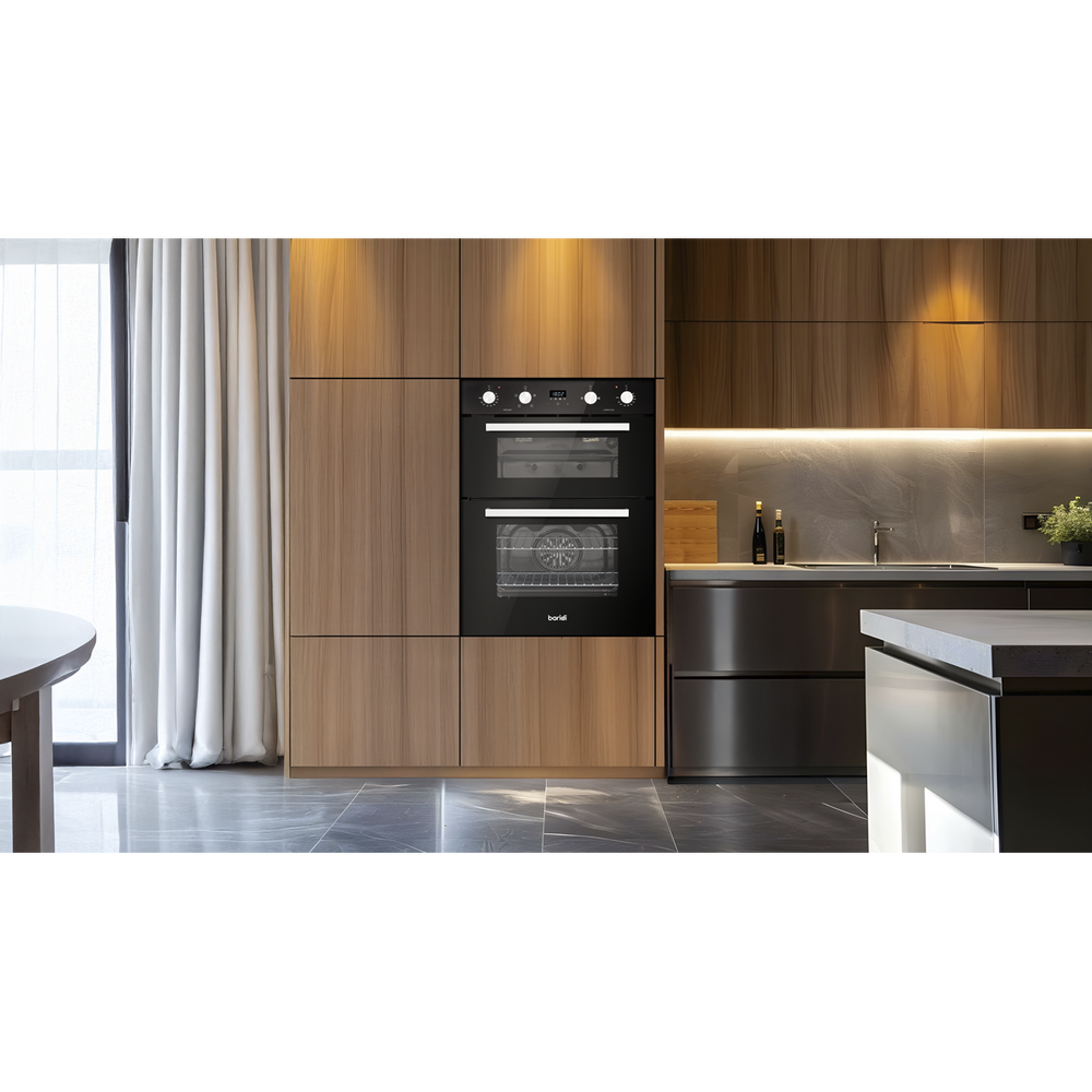 Baridi DH278 72cm Built-Under Double Oven, 74L Capacity, Energy Rating A - Black - additional view 20