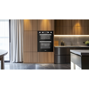 Baridi DH278 72cm Built-Under Double Oven, 74L Capacity, Energy Rating A - Black - additional view 20