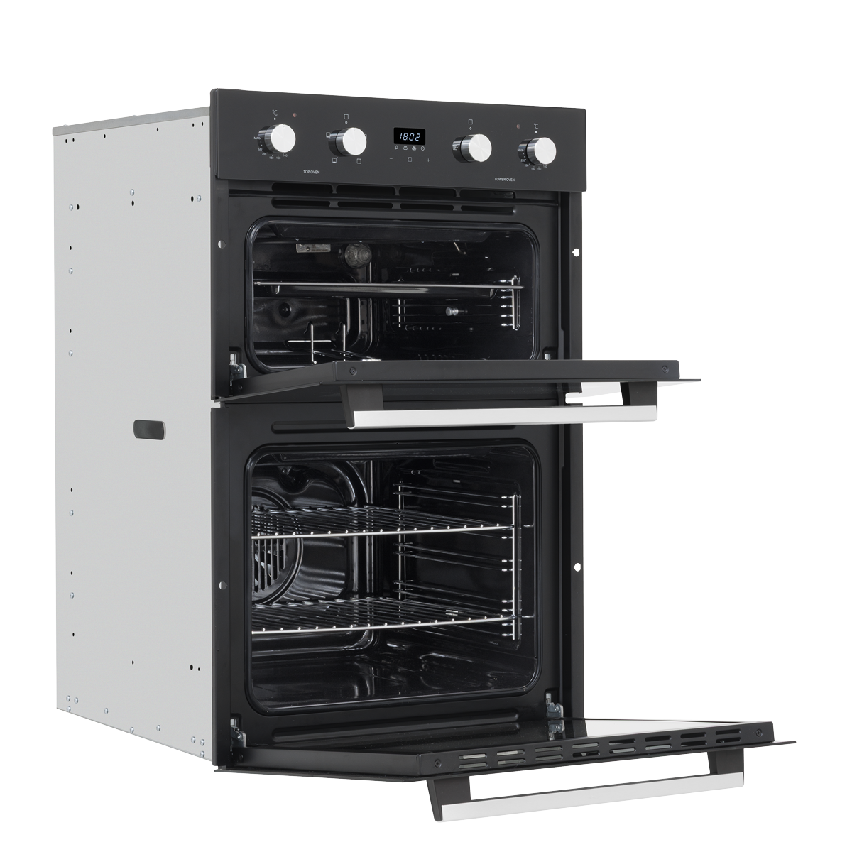 Baridi DH278 72cm Built-Under Double Oven, 74L Capacity, Energy Rating A - Black - additional view 4
