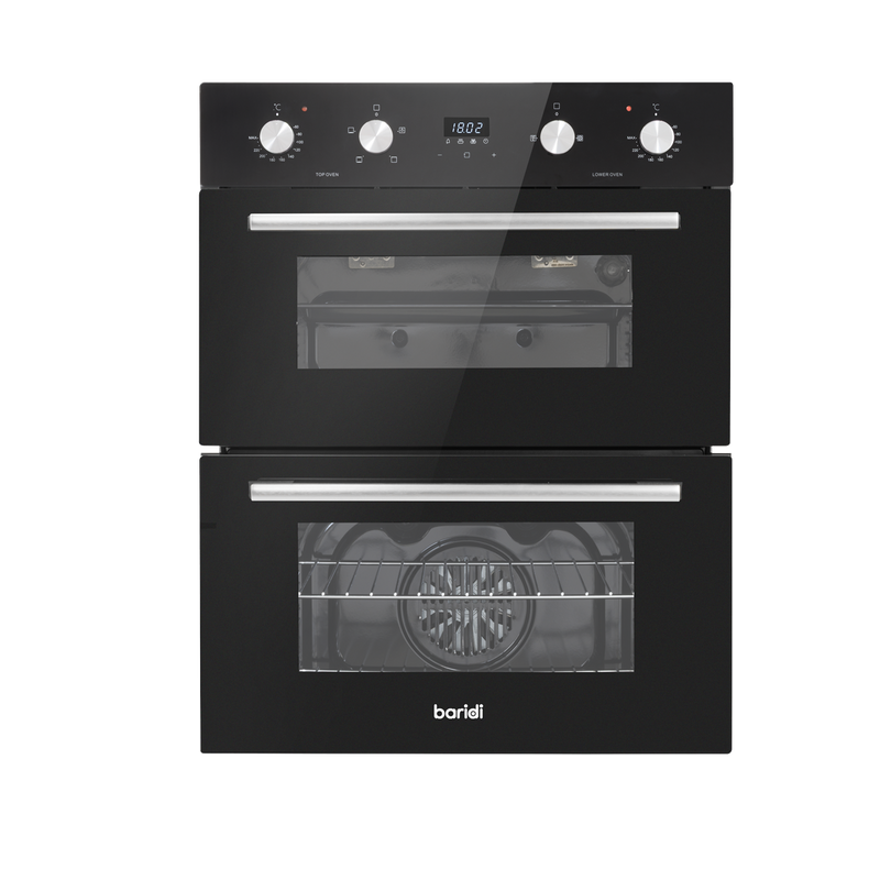 Baridi DH278 72cm Built-Under Double Oven, 74L Capacity, Energy Rating A - Black - additional view 13