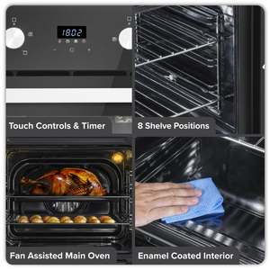 Baridi DH279 90cm Built-In Double Oven, 88L Capacity, Energy Rating A - Black - additional view 10
