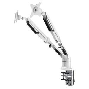 Dellonda DH27 Adjustable Double Monitor Arm with 360° Rotation - White - additional view 2