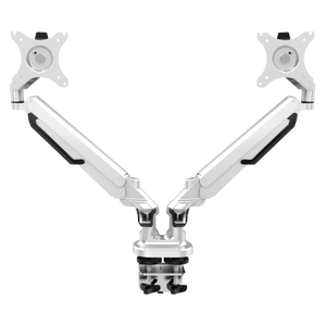 Dellonda DH27 Adjustable Double Monitor Arm with 360° Rotation - White - additional view 3