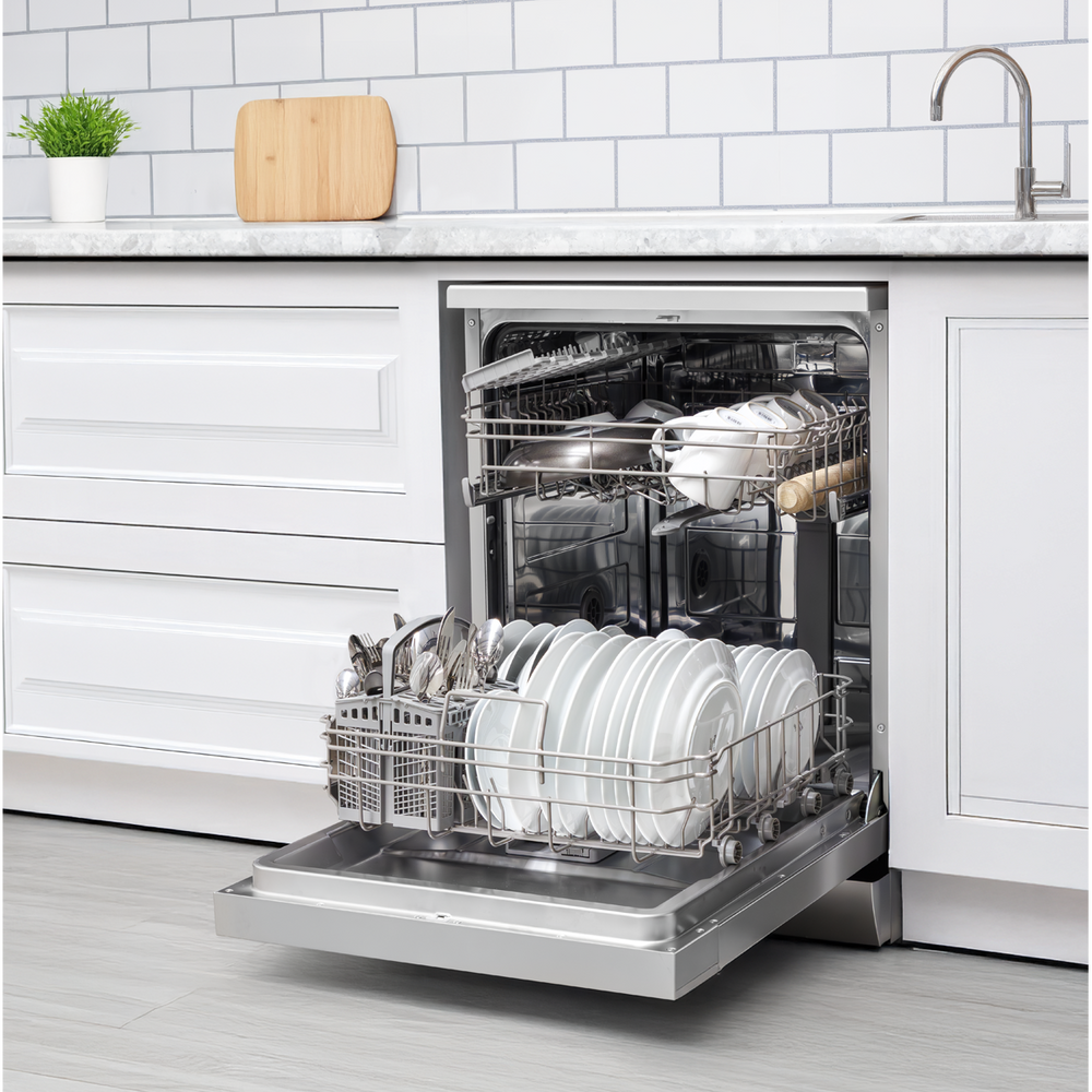 Baridi DH280 Regular Sized Freestanding Dishwasher 60cm Wide 13 Place Settings - Silver - additional view 11