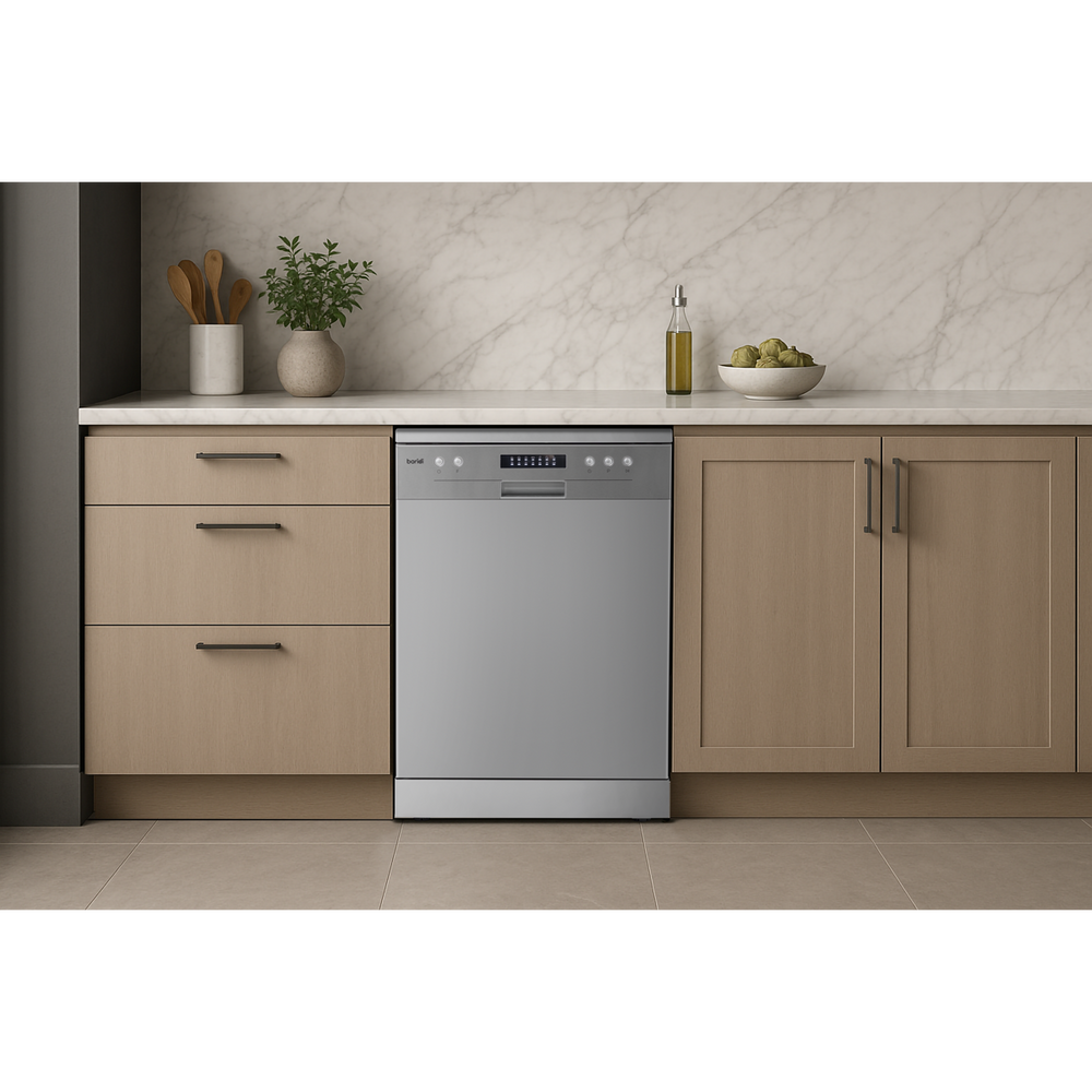 Baridi DH280 Regular Sized Freestanding Dishwasher 60cm Wide 13 Place Settings - Silver - additional view 12