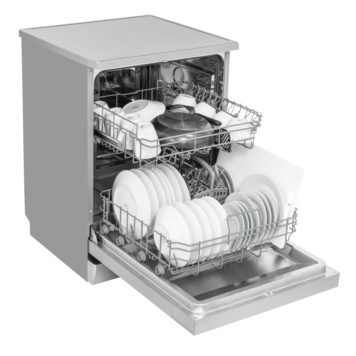 Baridi DH280 Regular Sized Freestanding Dishwasher 60cm Wide 13 Place Settings - Silver - additional view 9