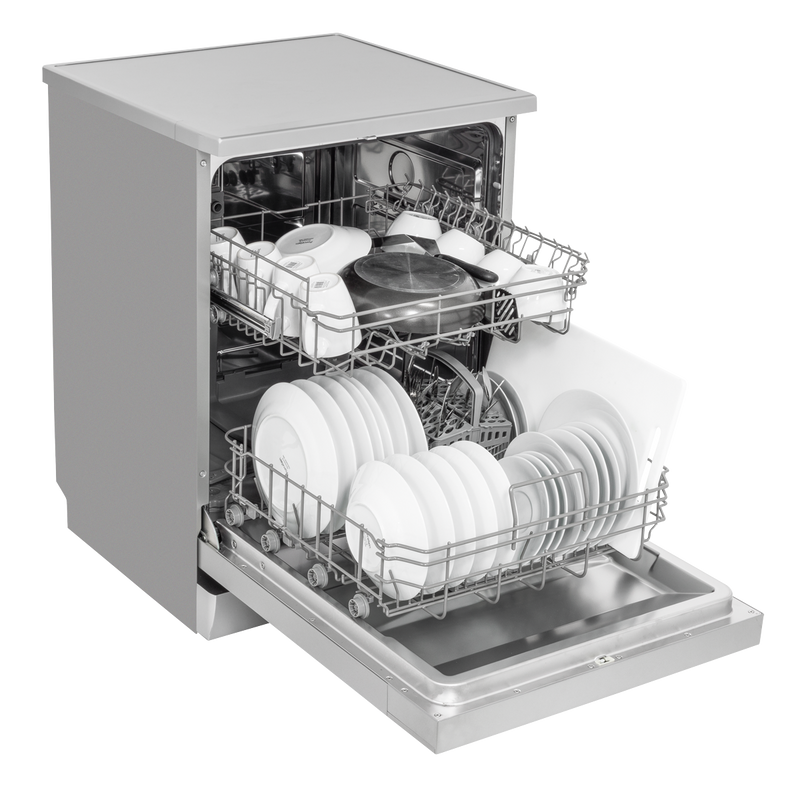 Baridi DH280 Regular Sized Freestanding Dishwasher 60cm Wide 13 Place Settings - Silver - additional view 9