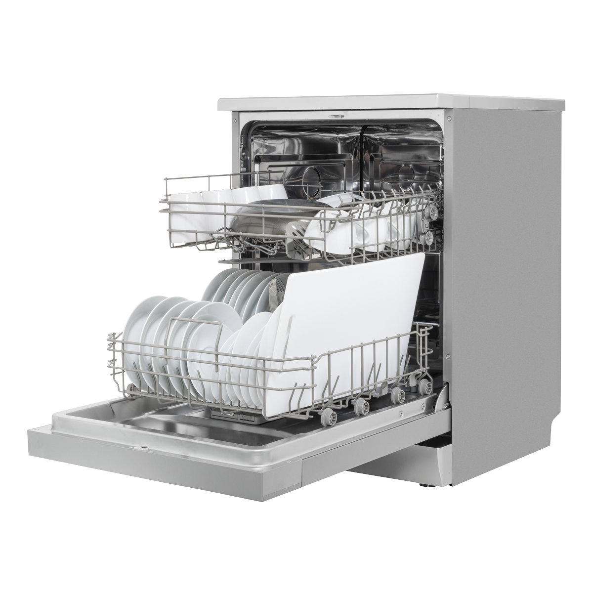 Baridi DH280 Regular Sized Freestanding Dishwasher 60cm Wide 13 Place Settings - Silver - additional view 18