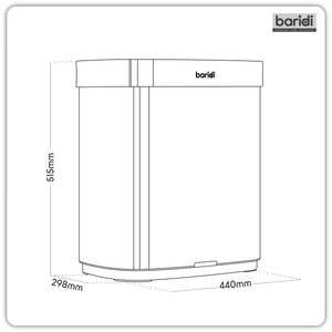 Baridi DH281 Sensor Bin 50L - Black/Stainless Steel - additional view 13