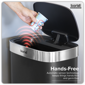 Baridi DH281 Sensor Bin 50L - Black/Stainless Steel - additional view 11