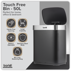 Baridi DH281 Sensor Bin 50L - Black/Stainless Steel - additional view 17